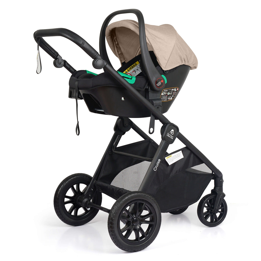 For Your Little One Cruise 3-in-1 Travel System with R129 Car Seat – Dune Beige