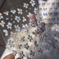 LuLuFun Studio Crystal Flower Nail Art Stickers – Ultra-Thin Floral Decals