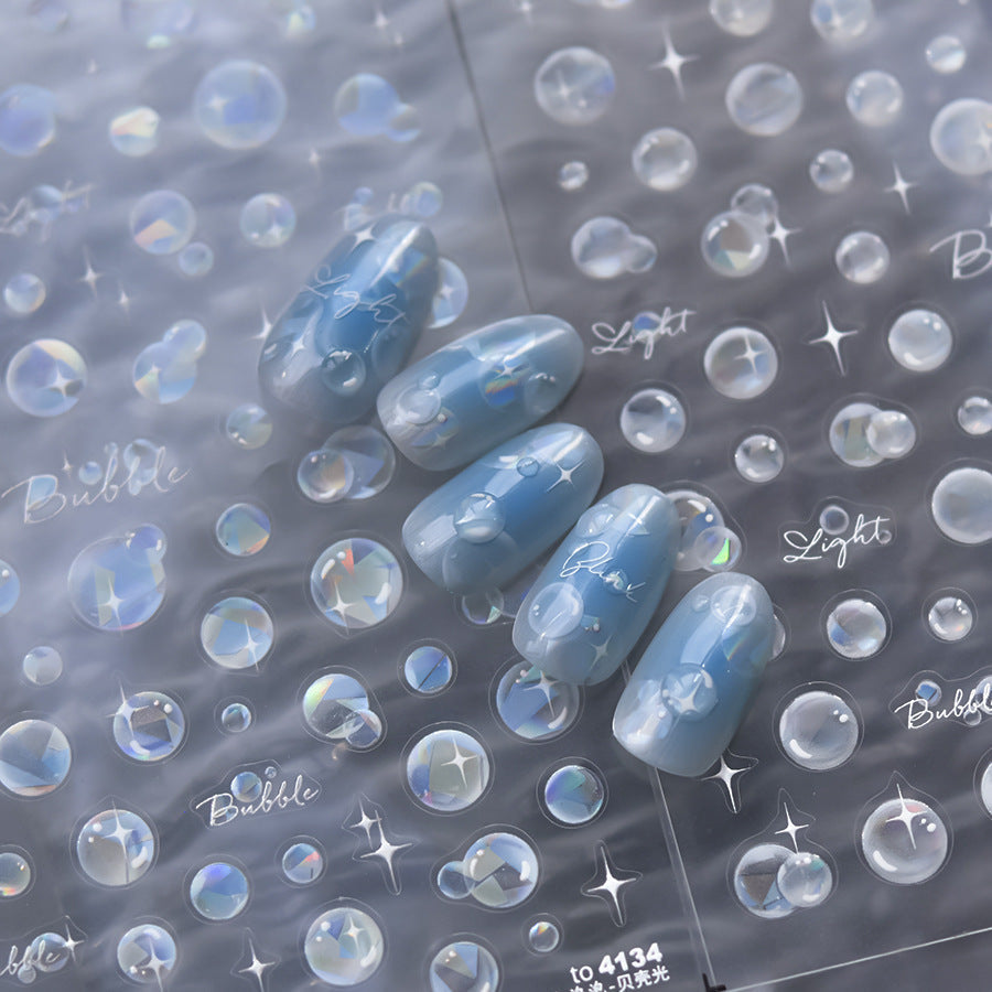 LuLuFun Studio Crystal Bubble Nail Art Stickers - 3D Manicure Decals