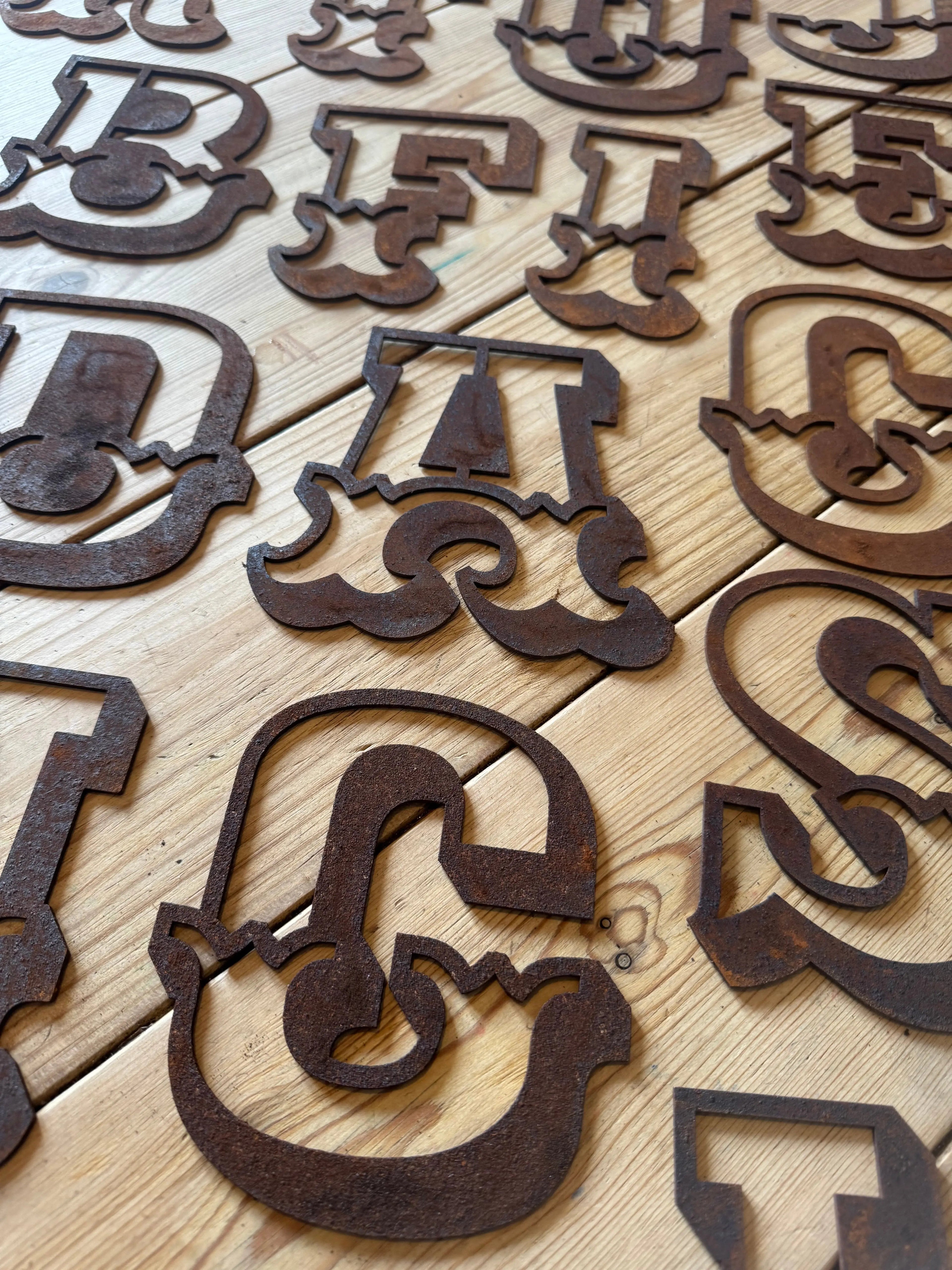 Rustic Metal Carnival Letters – 5 Inch Steel Wall Decor | Rustic Warehouse
