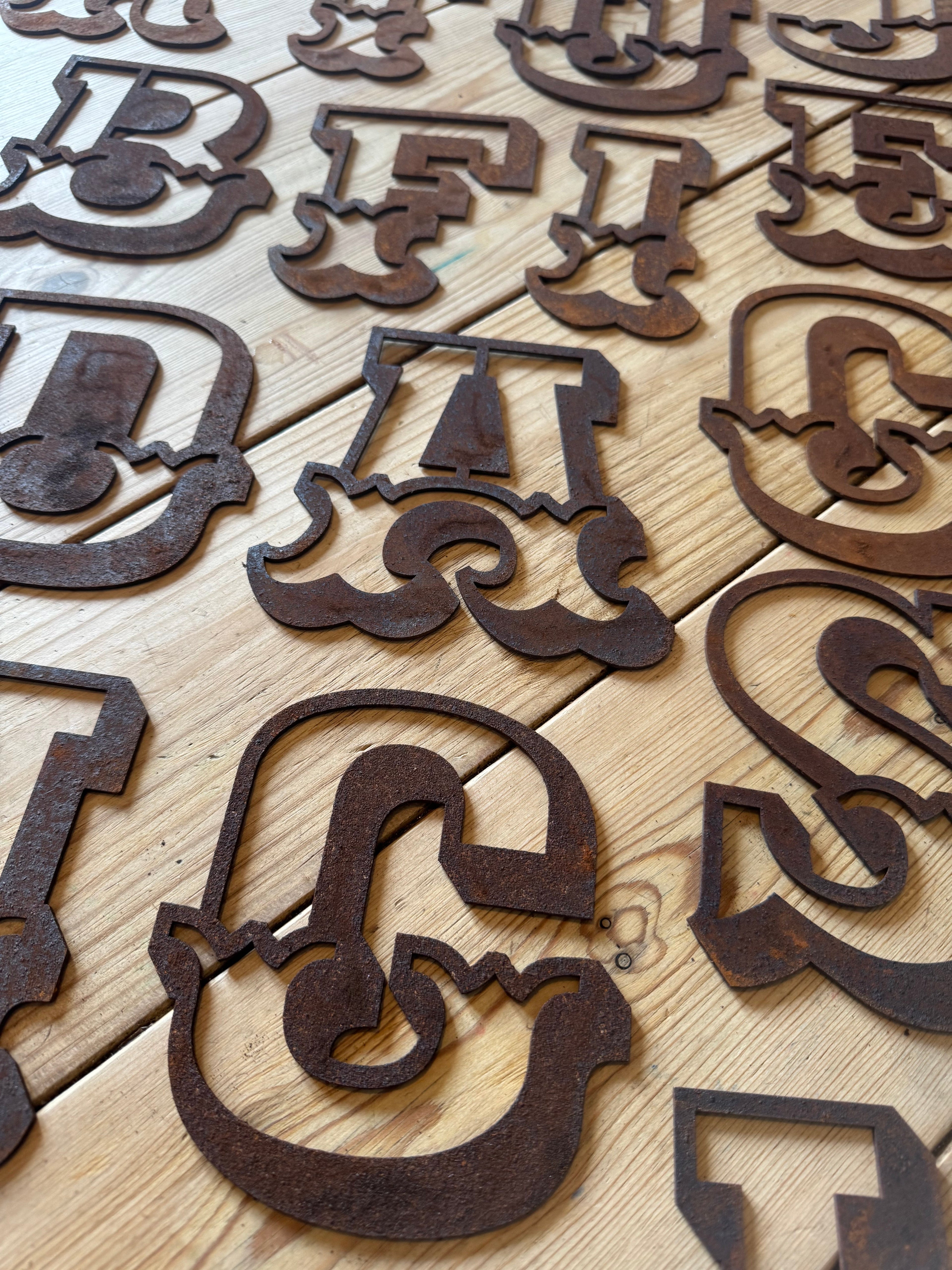 Rustic Metal Carnival Letters – 5 Inch Steel Wall Decor | Rustic Warehouse