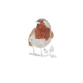 Gecko Jewellery Crystal Robin Brooch | Silver-Plated Brass & Rose Gold