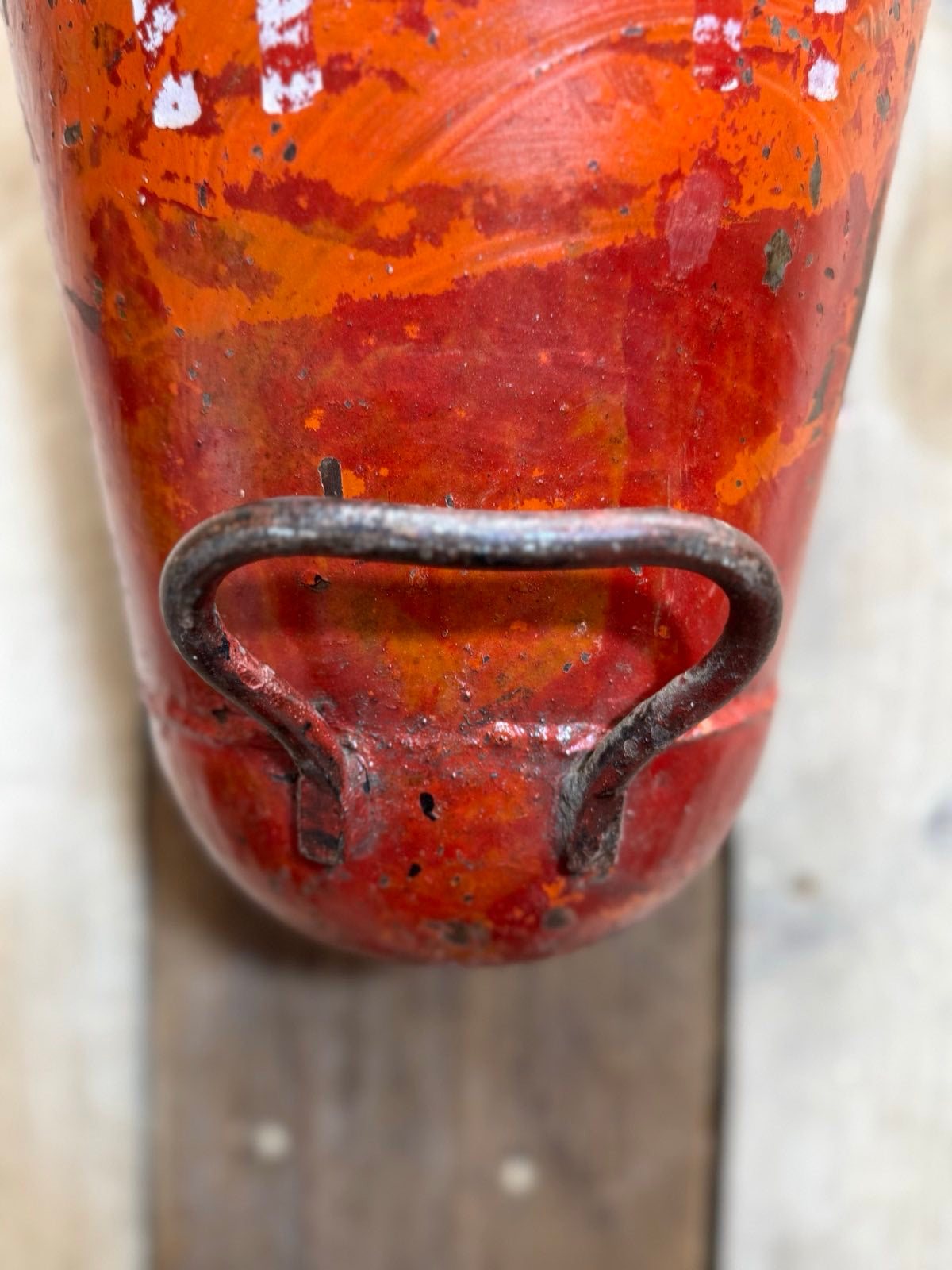 Vintage Galvanised Metal Hanging Fire Bucket Planter | Rustic Warehouse