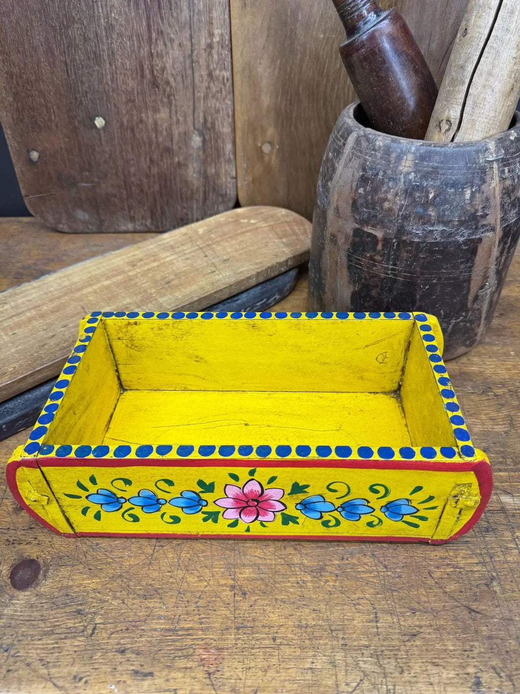 Rustic Warehouse Norfolk Yellow Vintage Wooden Brick Mould Planter