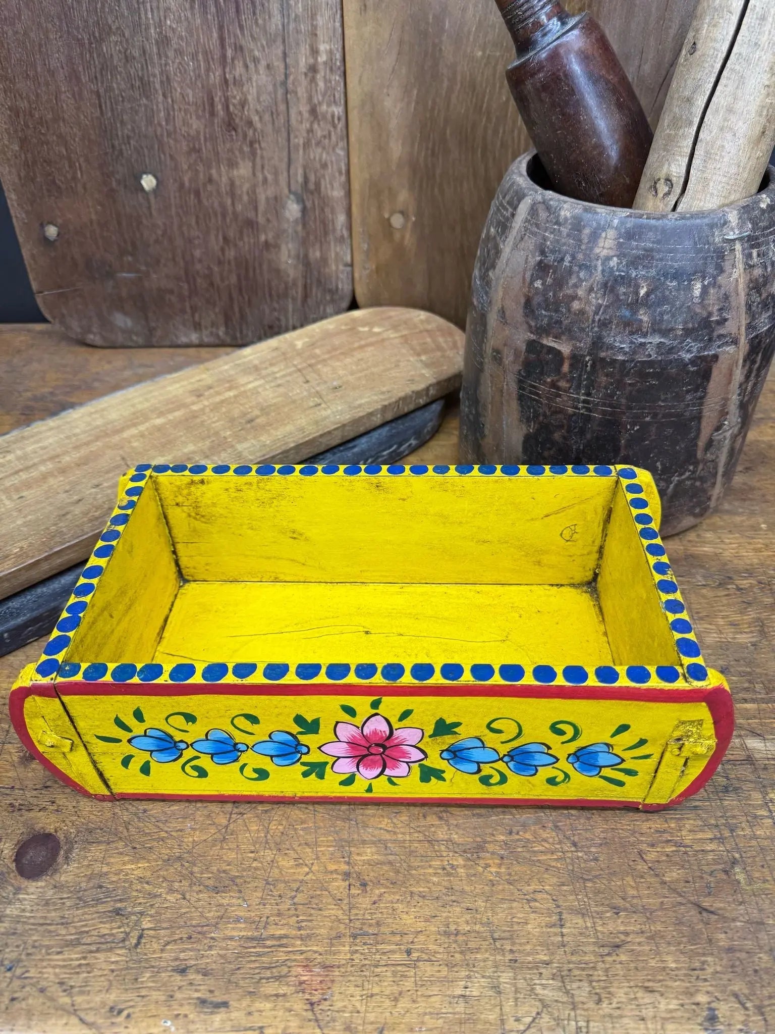Rustic Warehouse Norfolk Yellow Vintage Wooden Brick Mould Planter