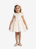 DRESS & Fleur Baby Girls White Jacquard Dress and Headband Set