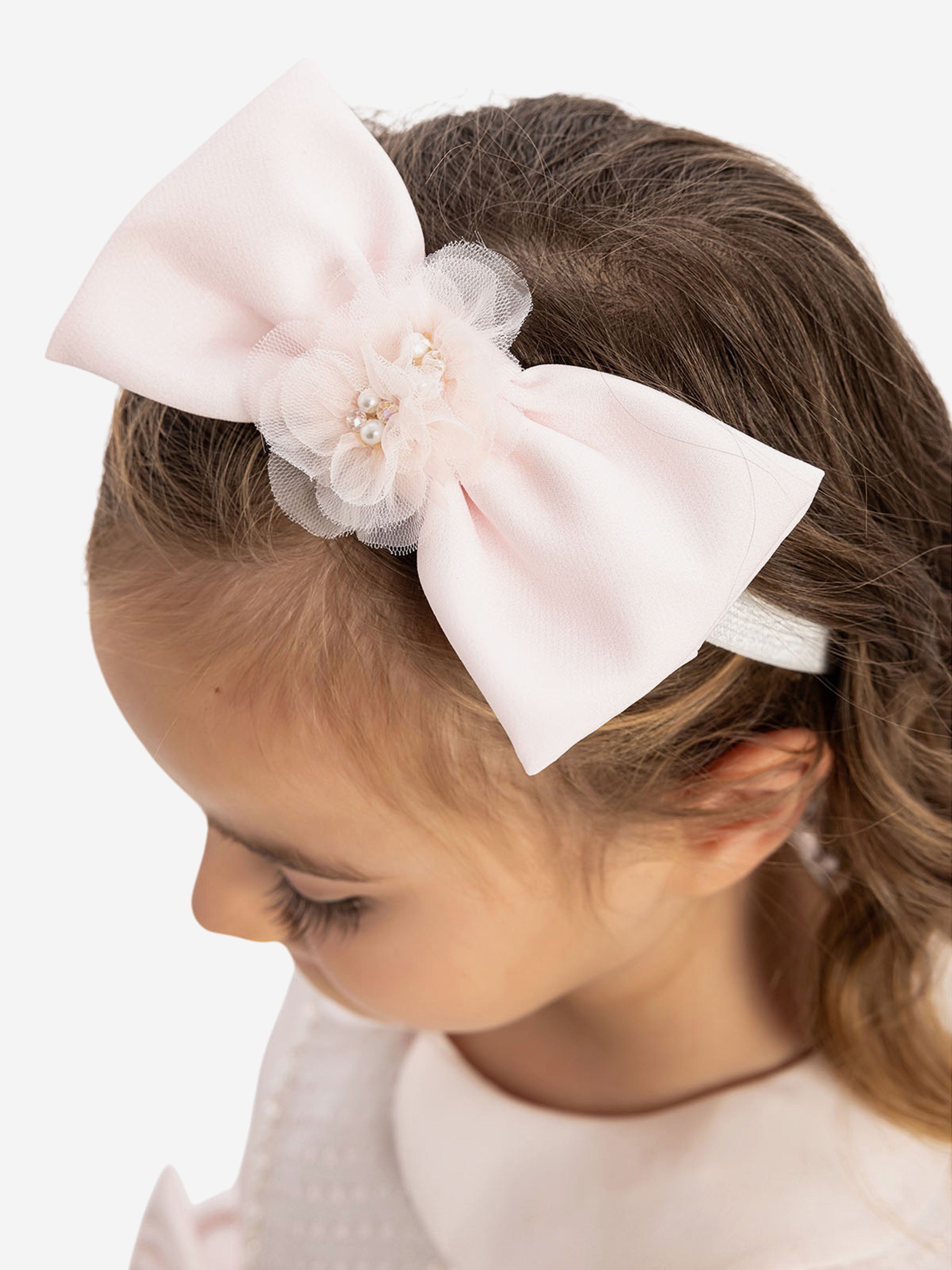DRESS & Fleur Baby Girls Pink Jacquard Dress and Headband Set
