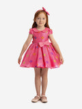 DRESS & Fleur Baby Girls Floral Dress with Headband in Pink – Cotton