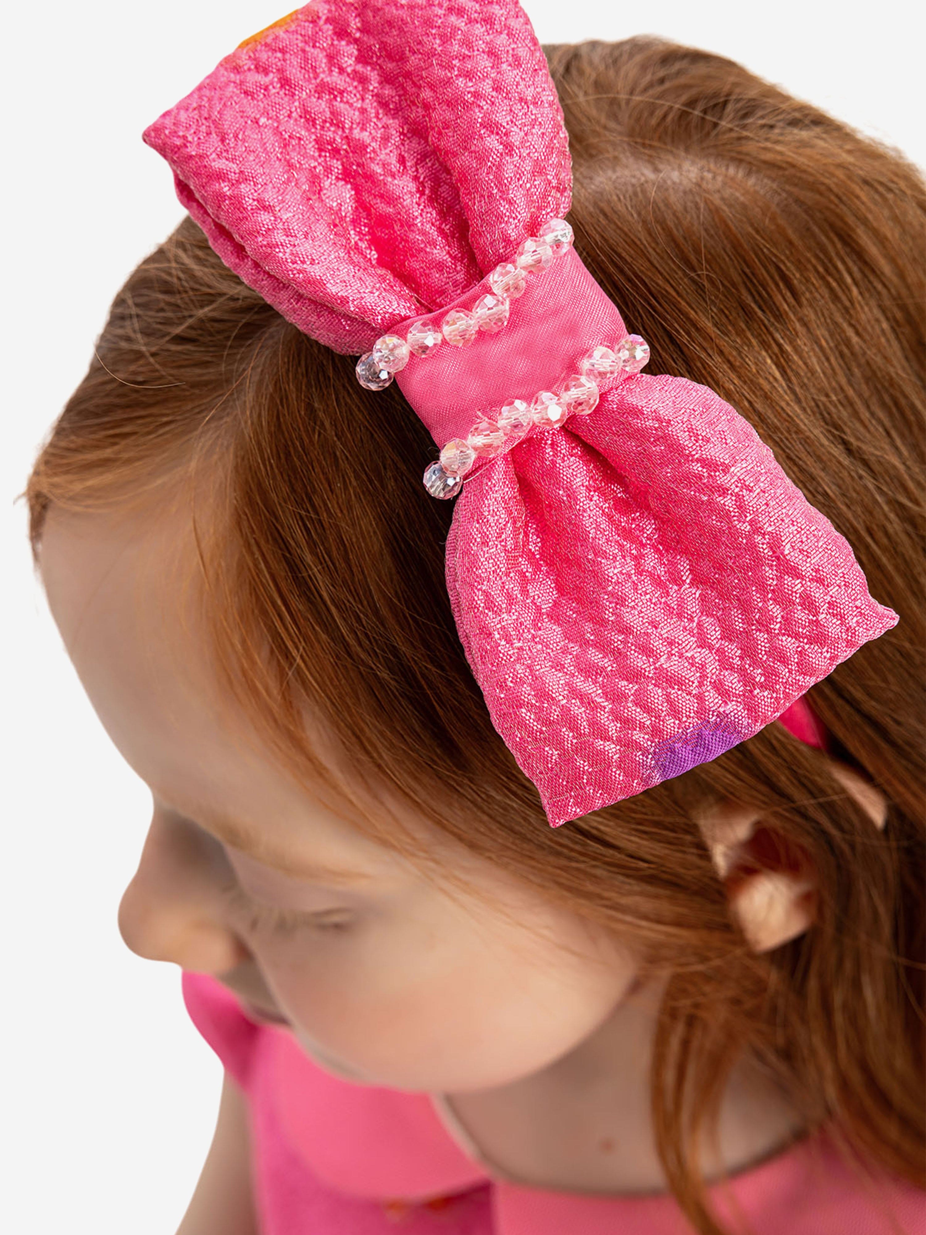 DRESS & Fleur Baby Girls Floral Dress with Headband in Pink – Cotton