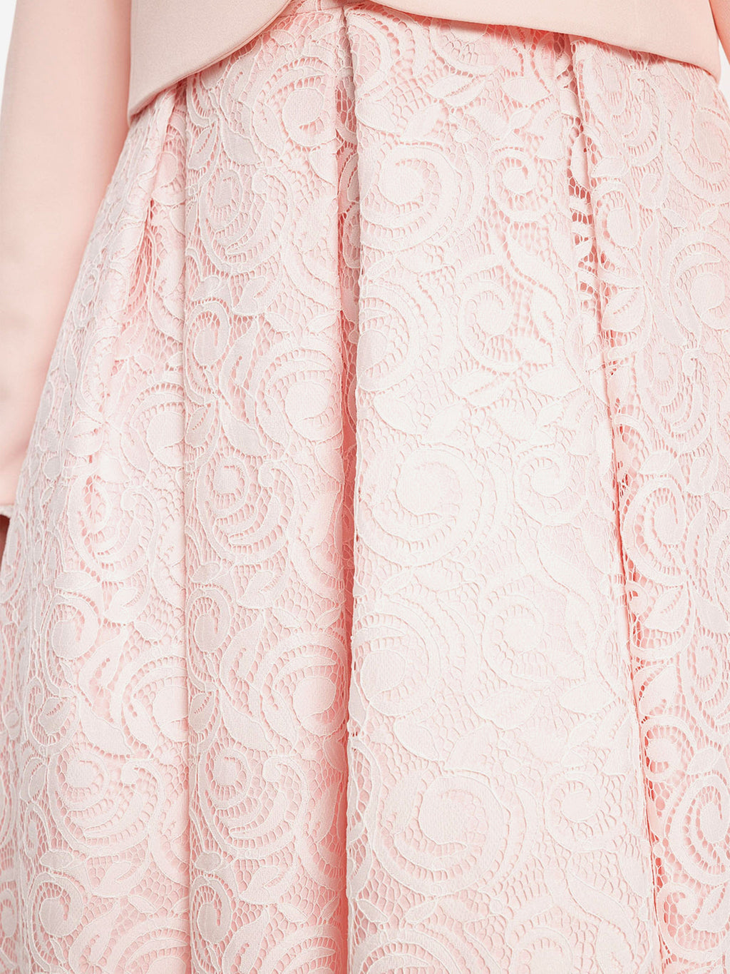 DRESS & Fleur Girls Lace Dress and Bolero Set in Pink | V-Back