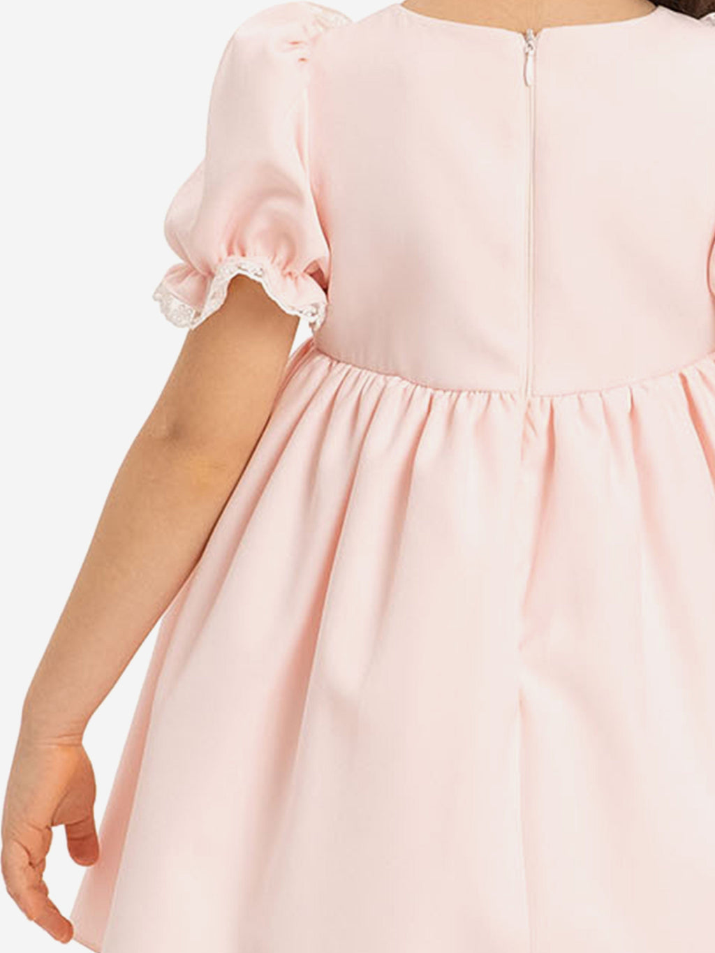 DRESS & Fleur Baby Girls Pink Jacquard Dress Set with Teddy Bear