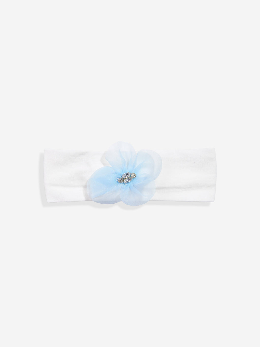 DRESS & Fleur Baby Girls Blue Organza Occasion Dress with Headband
