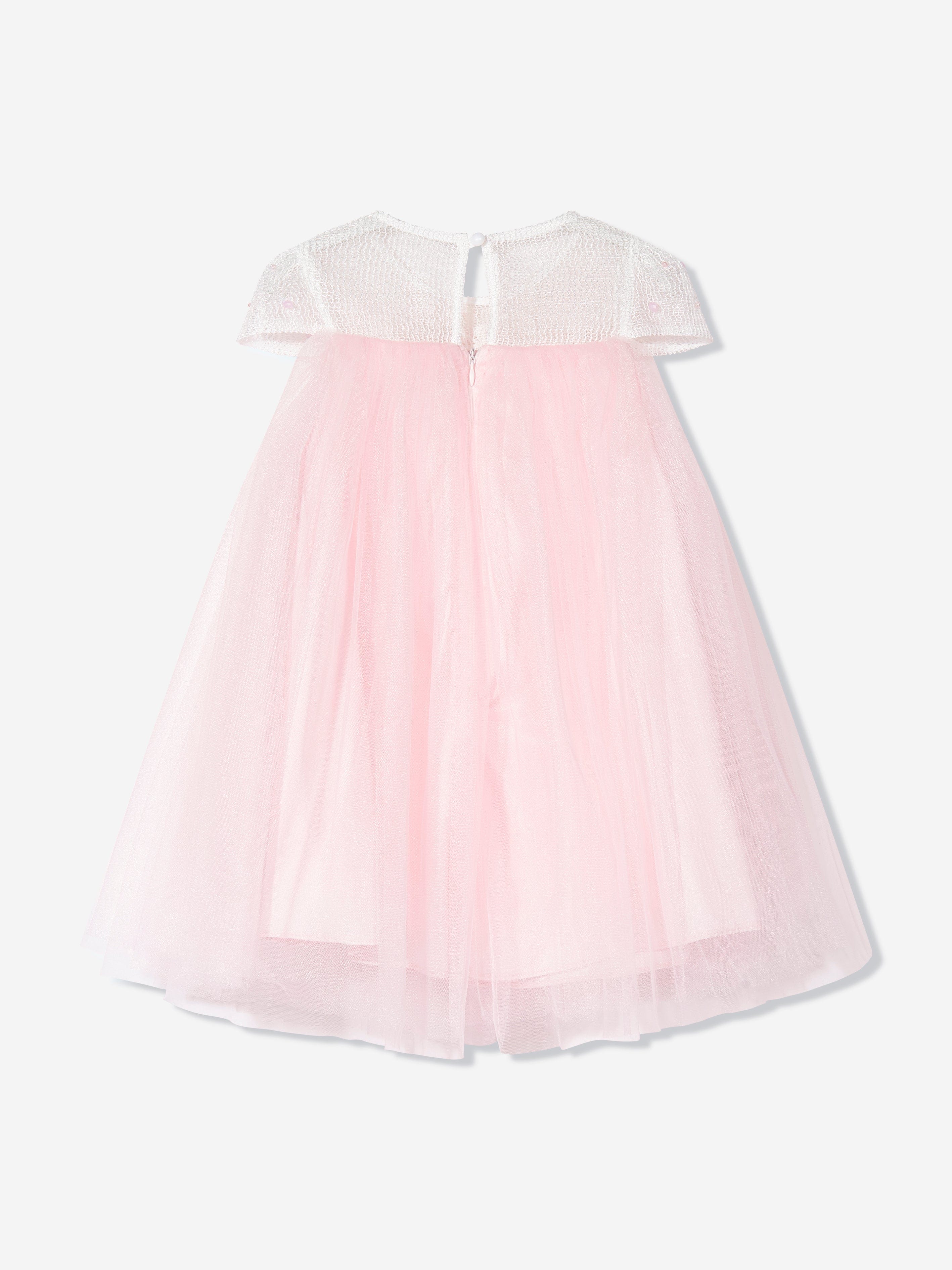 DRESS & Fleur Girls Pink Flower Occasion Dress with Headband