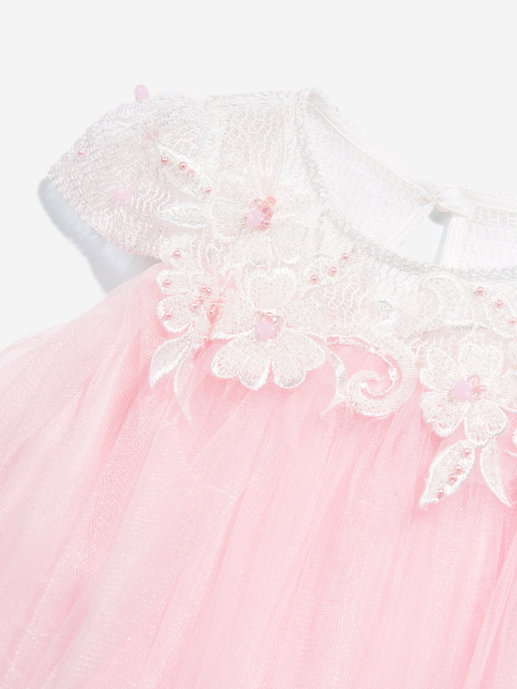 DRESS & Fleur Girls Pink Flower Occasion Dress with Headband
