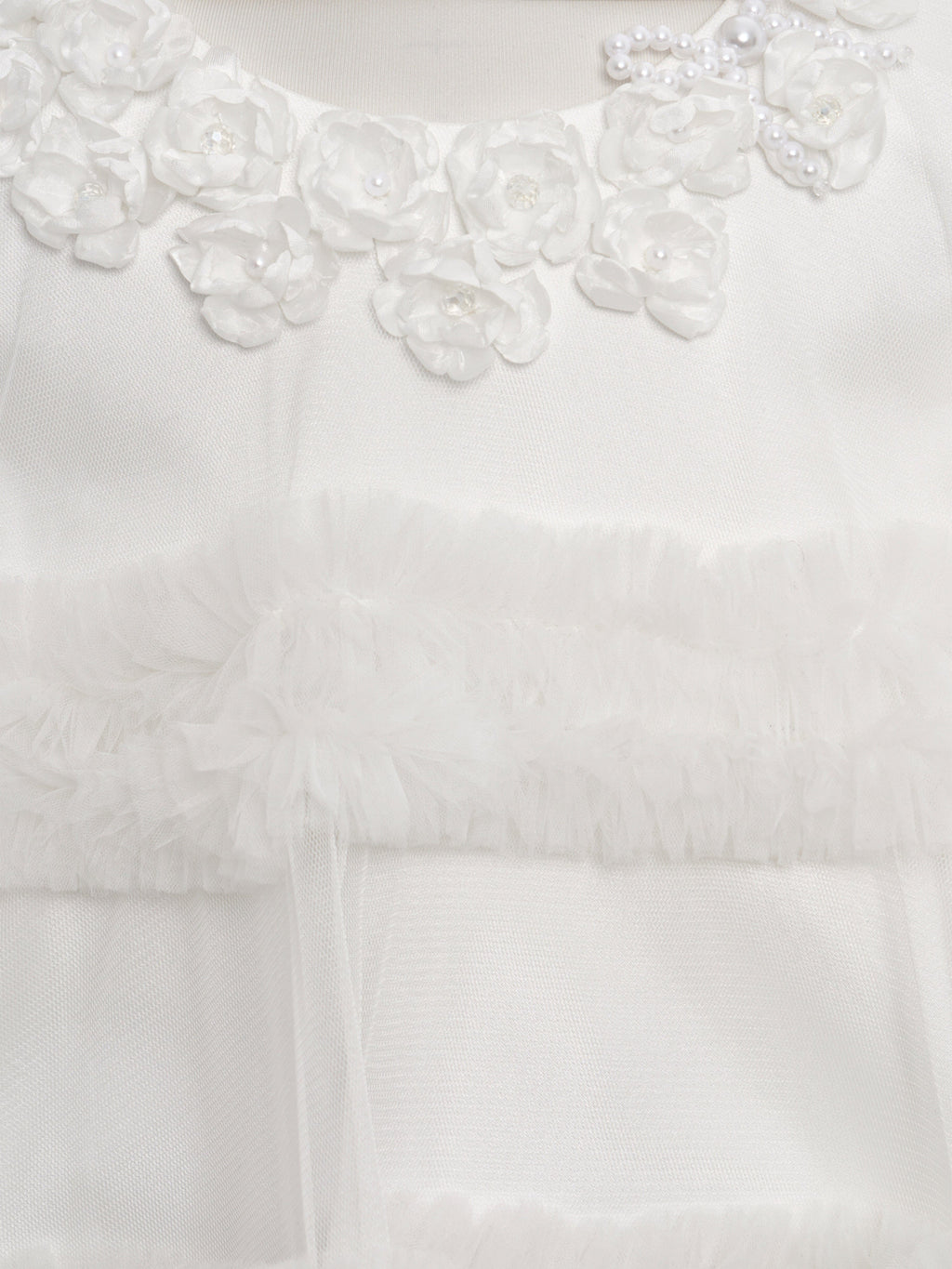 DRESS & Fleur Girls Ivory Tulle Occasion Dress and Headband Set