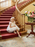Dress & Fleur Baby Girls Ivory Lace Occasion Dress with Headband
