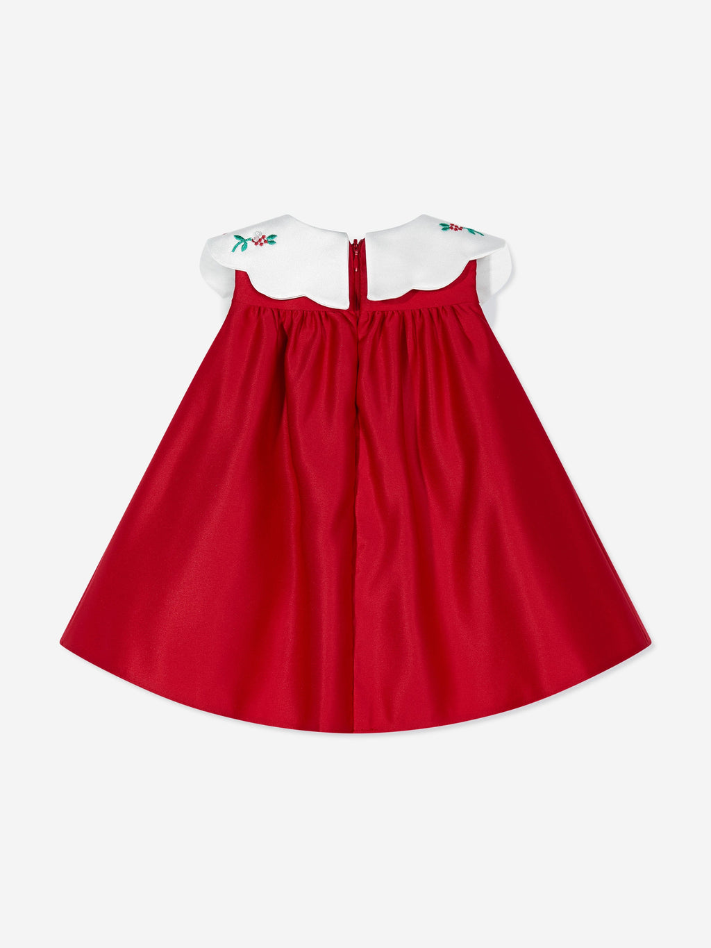 DRESS & Fleur Baby Girls Floral Embroidered Occasion Dress in Red