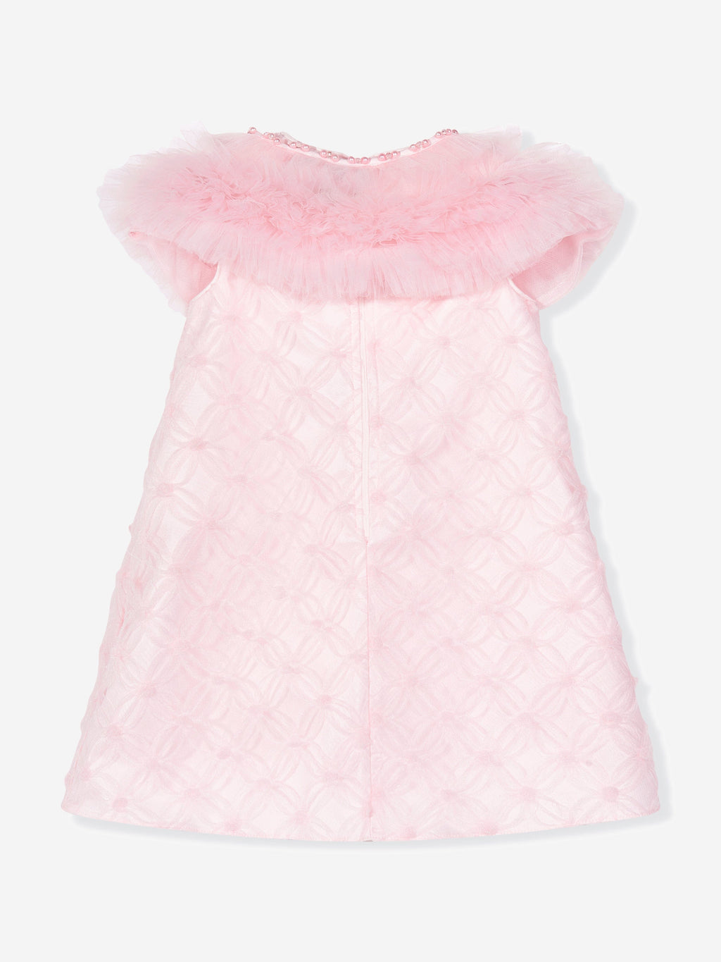 DRESS & Fleur Girls Pink Occasion Dress and Cape Set | Ruffled A-Line