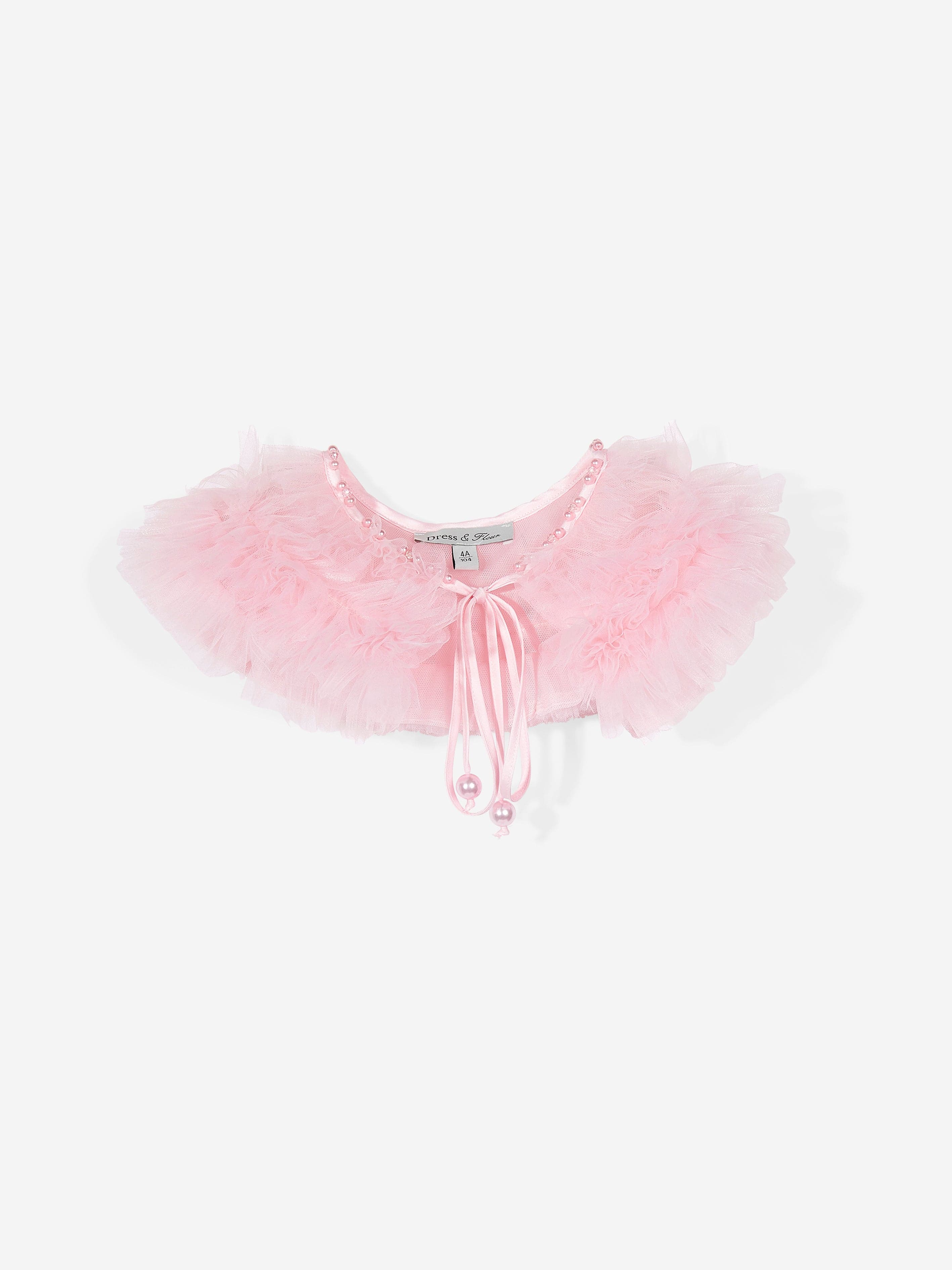 DRESS & Fleur Girls Pink Occasion Dress and Cape Set | Ruffled A-Line