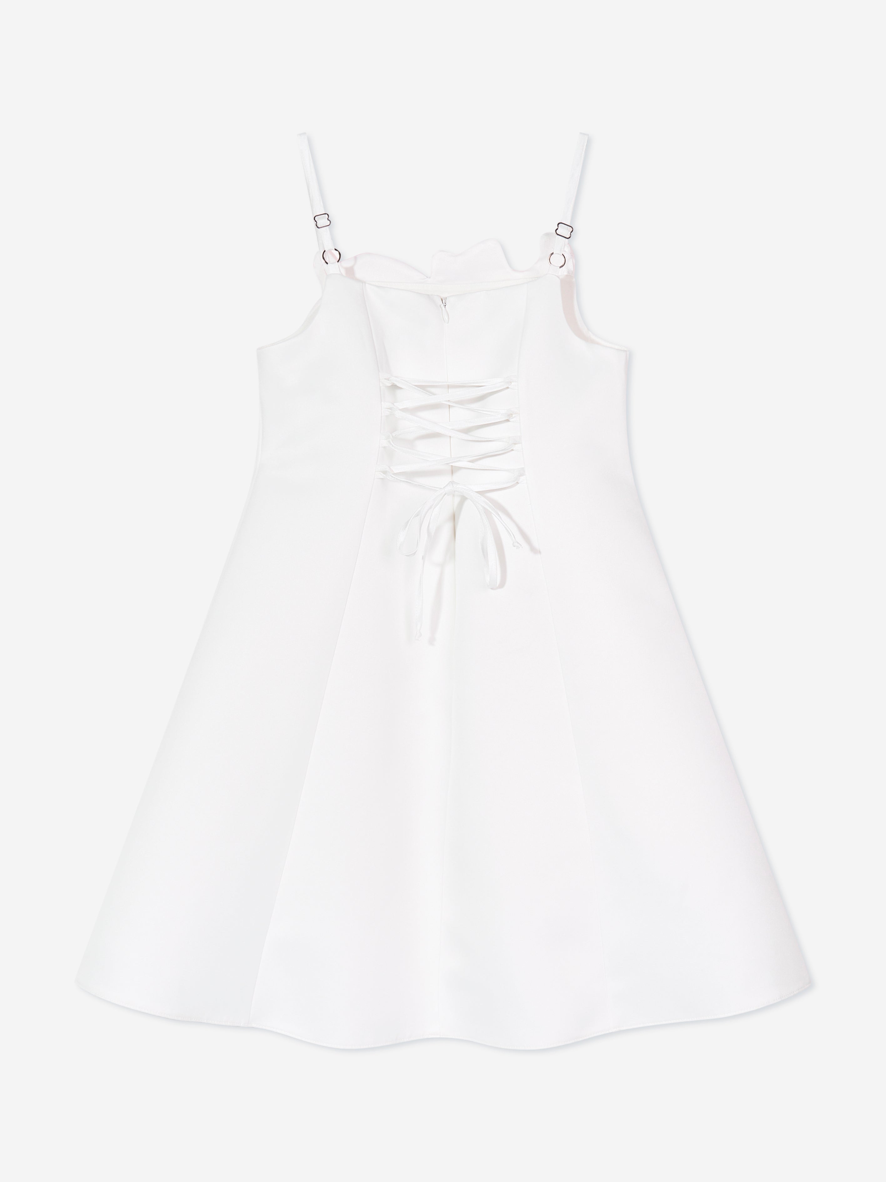 DRESS & Fleur Girls Ivory Floral Occasion Dress with Bead Embellishment