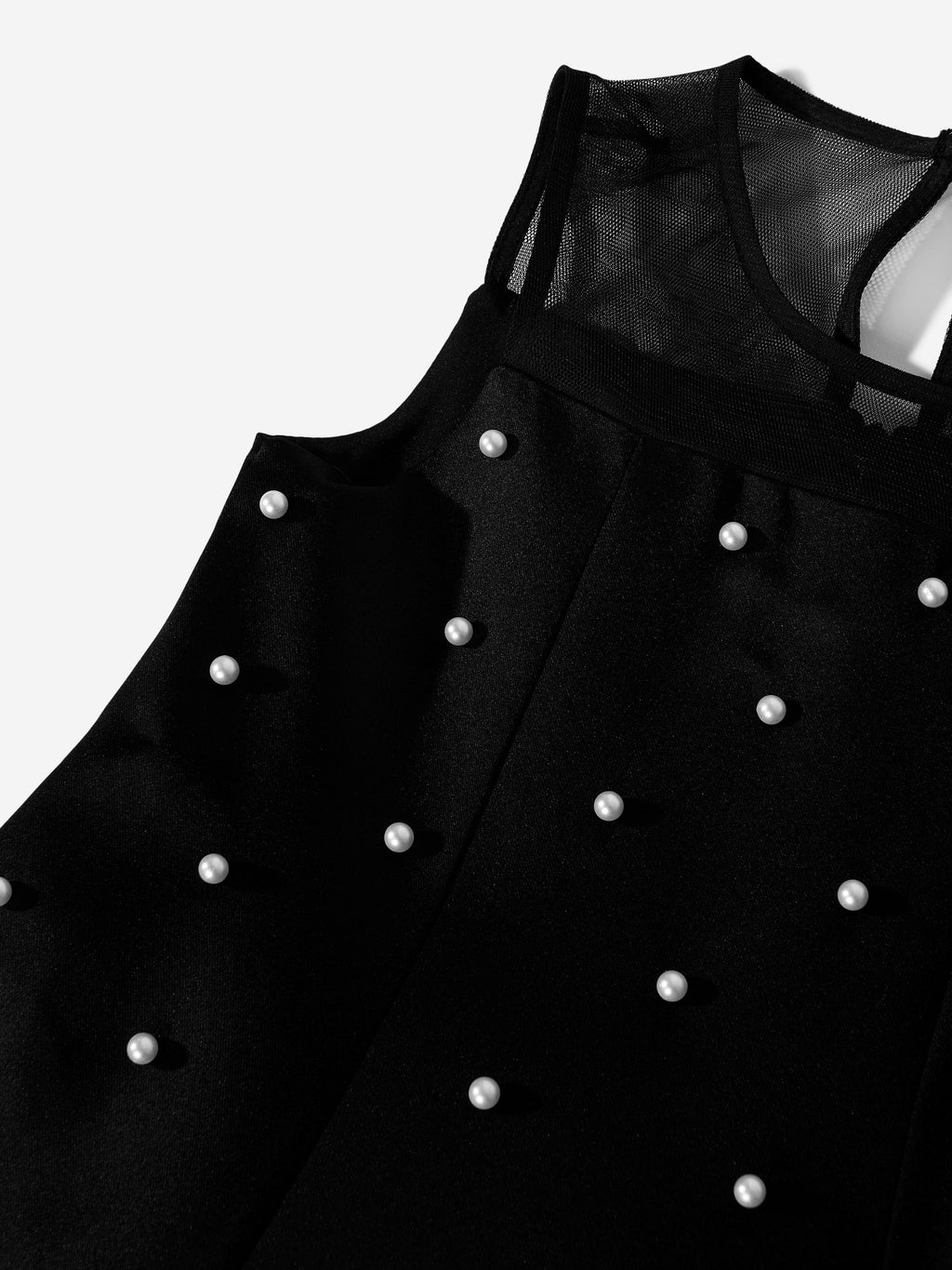 DRESS & Fleur Girls Black Occasion Dress with Bow and Pearl Details