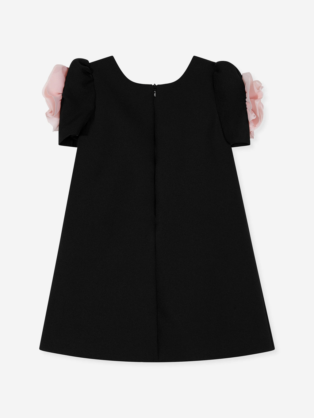 DRESS & Fleur Girls Black Rose-Appliqué Flower Occasion Dress