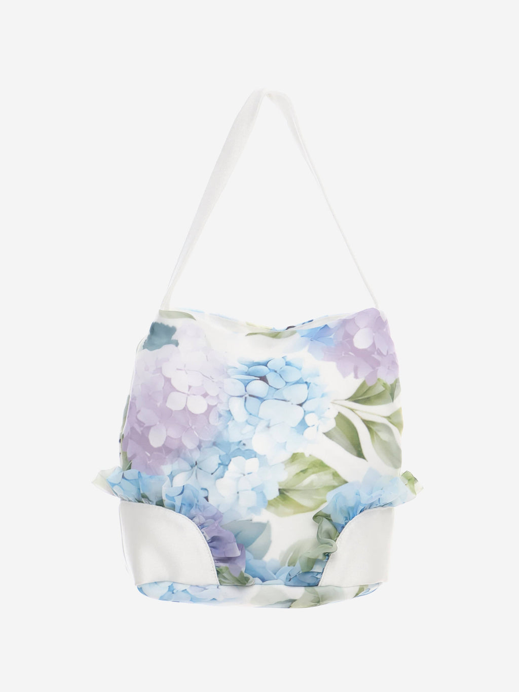 DRESS & Fleur Girls Blue Floral Occasion Dress with Matching Bag