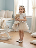 DRESS & Fleur Baby Girls Ivory Floral Occasion Dress with Headband