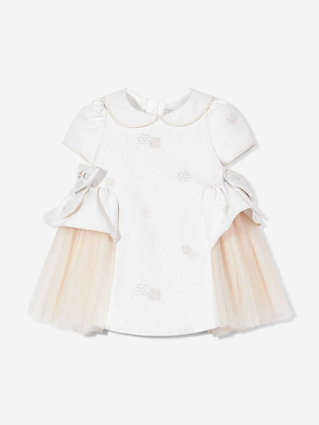 DRESS & Fleur Baby Girls Ivory Floral Occasion Dress with Headband