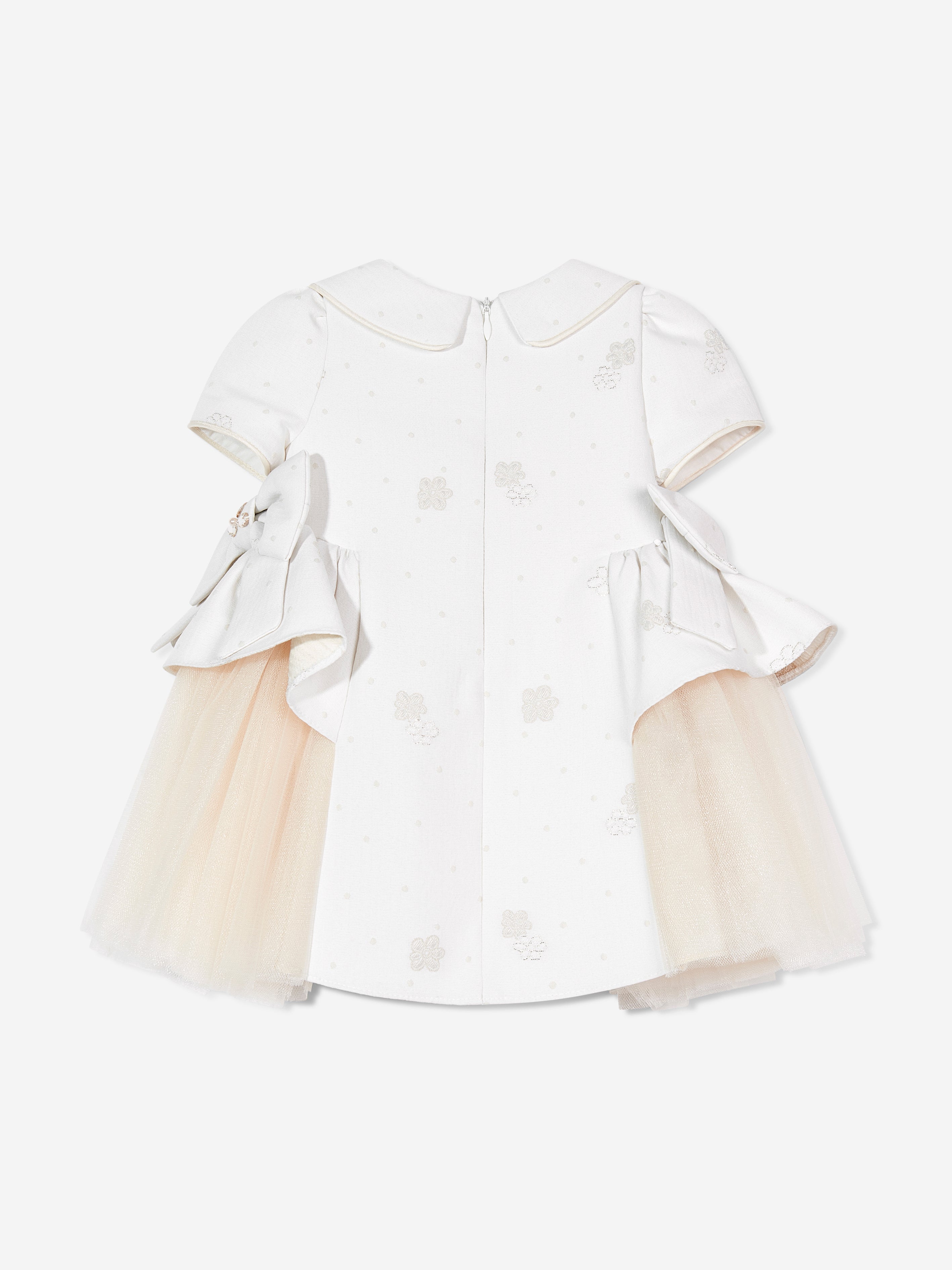 DRESS & Fleur Baby Girls Ivory Floral Occasion Dress with Headband