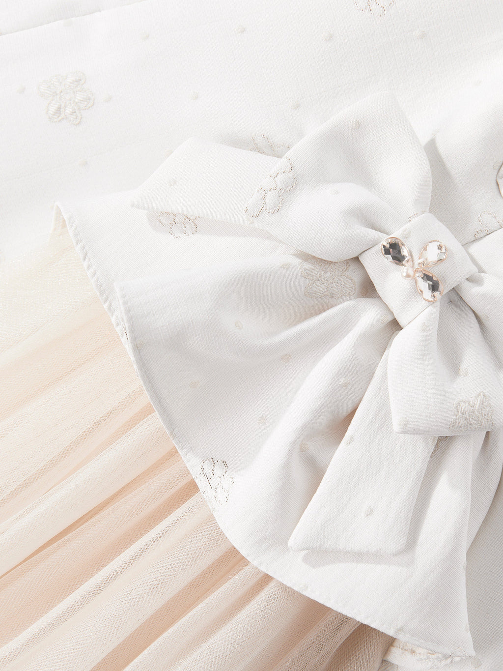DRESS & Fleur Baby Girls Ivory Floral Occasion Dress with Headband