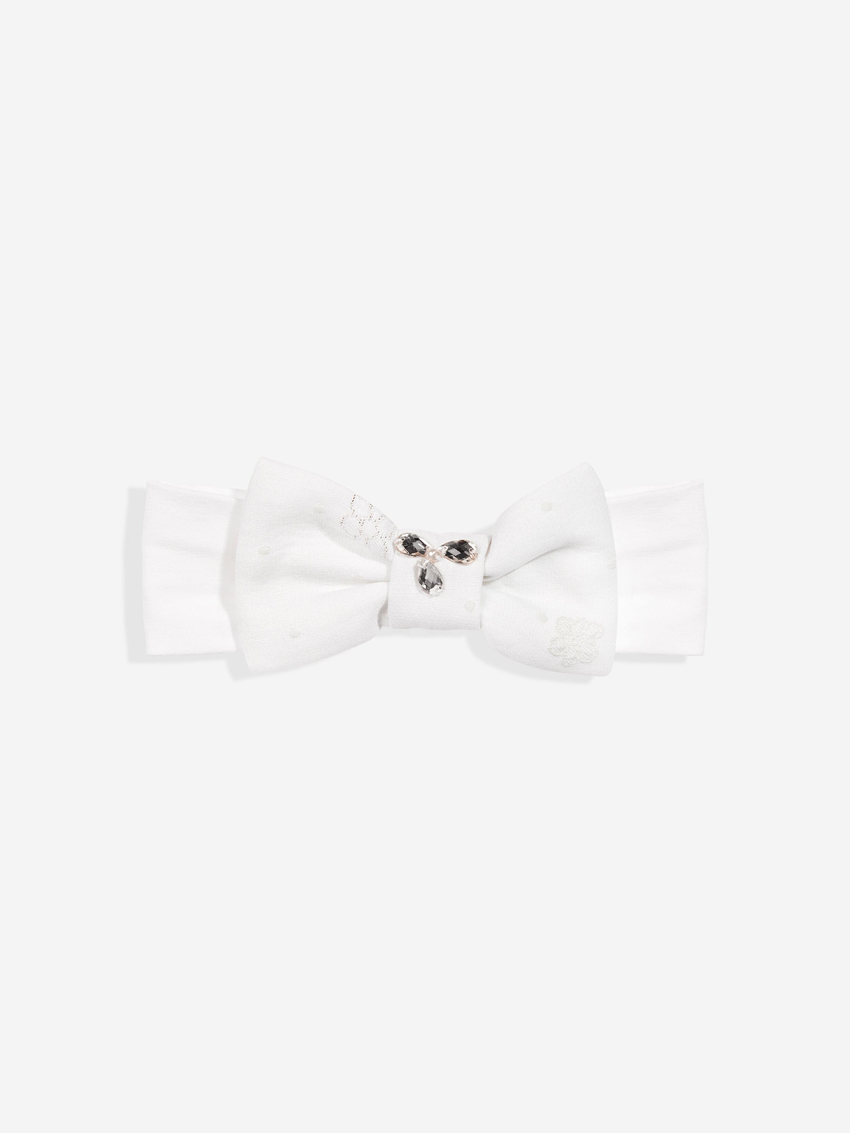 DRESS & Fleur Baby Girls Ivory Floral Occasion Dress with Headband