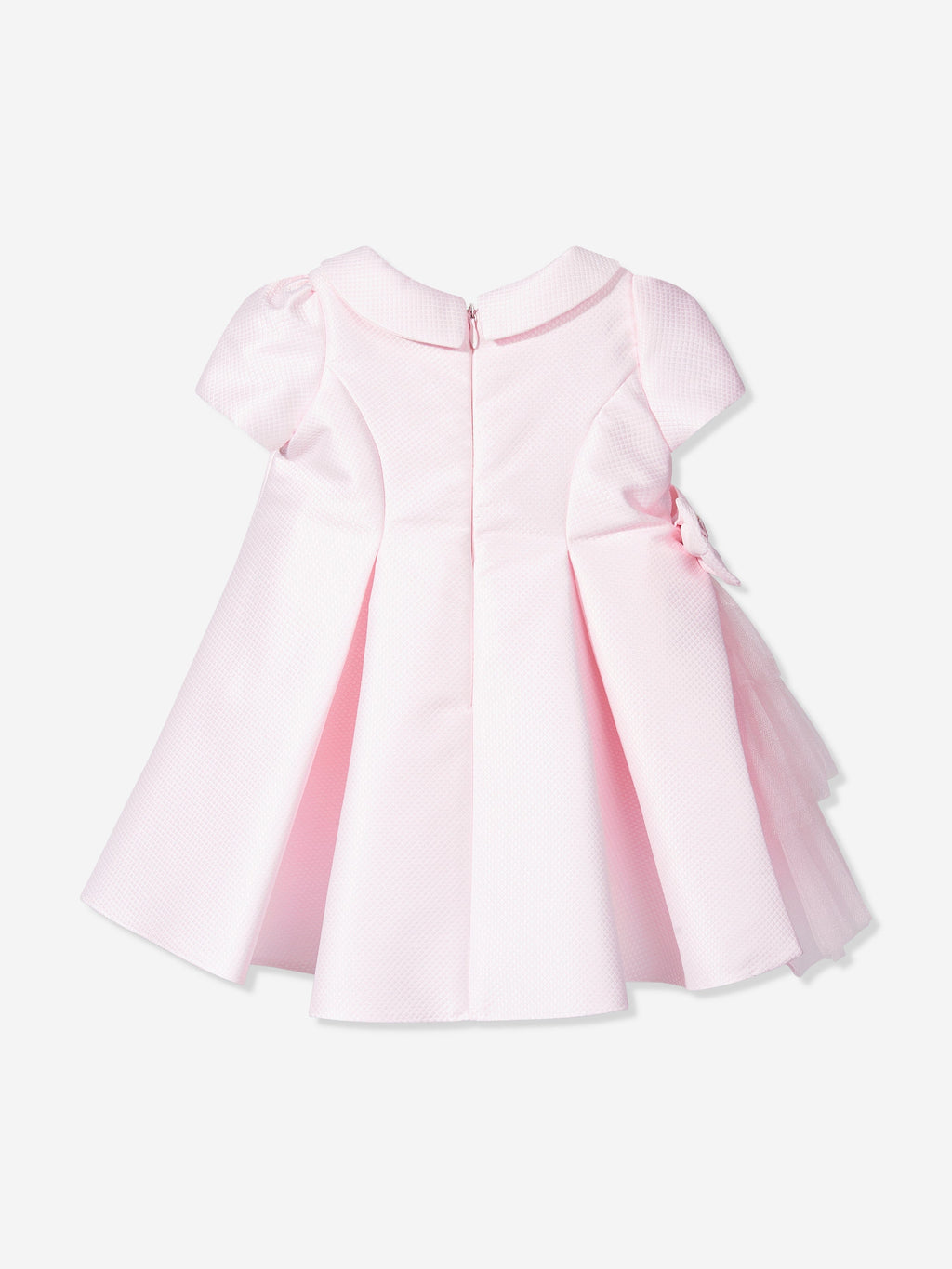 DRESS & Fleur Baby Girls Pink Jacquard Occasion Dress with Headband