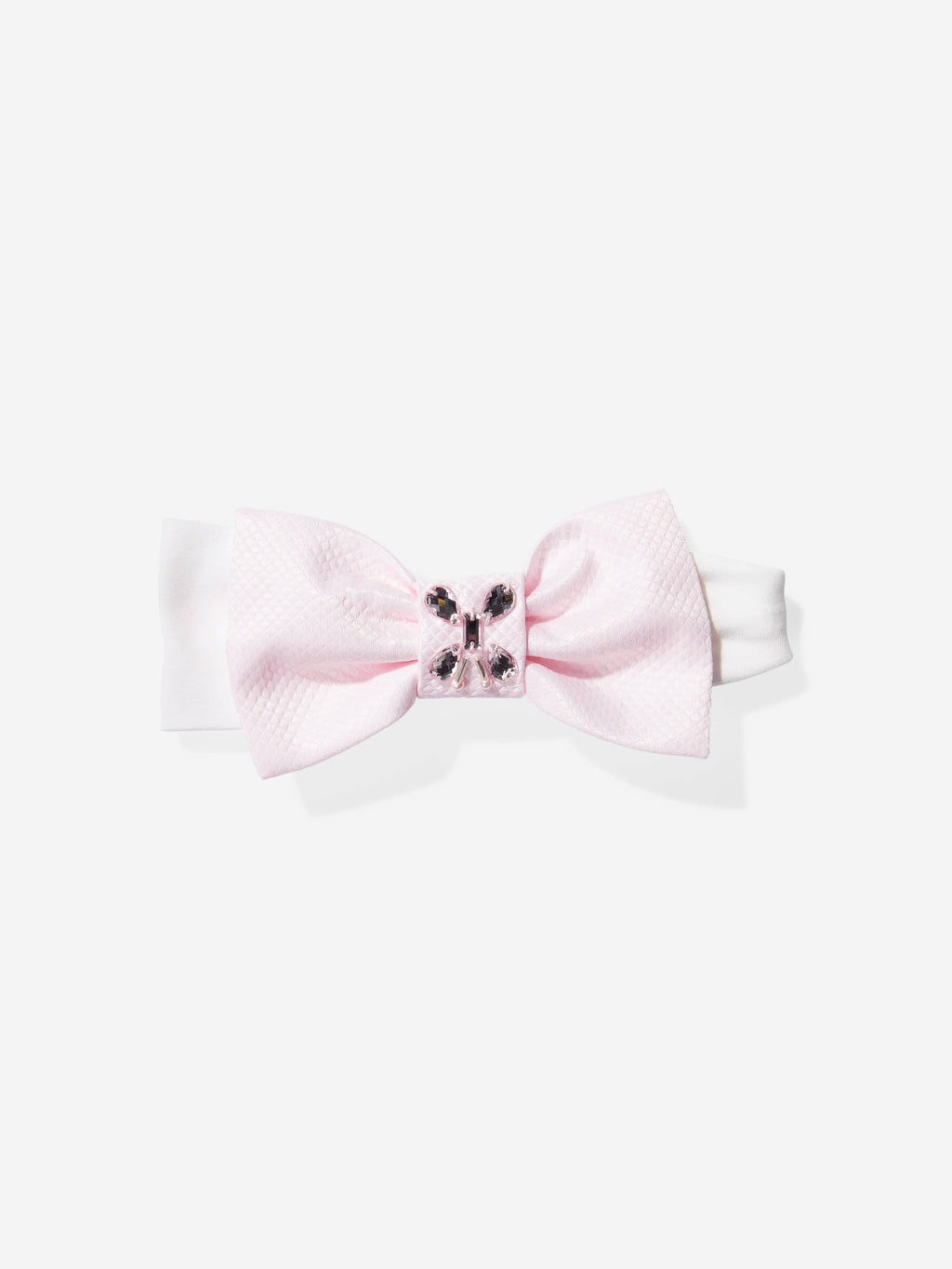 DRESS & Fleur Baby Girls Pink Jacquard Occasion Dress with Headband
