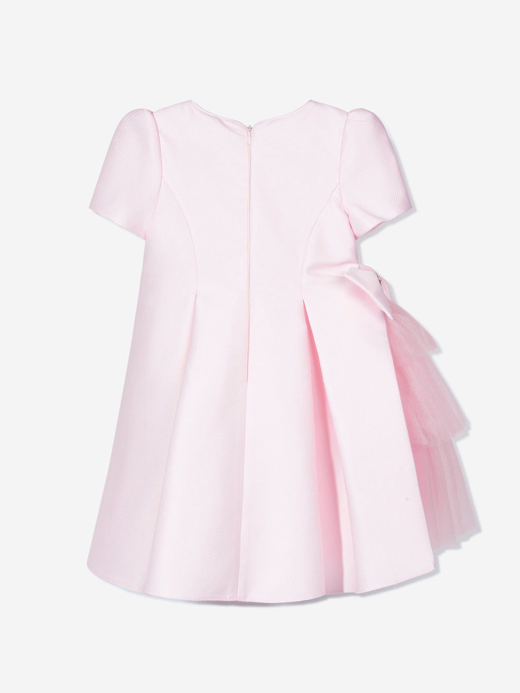 DRESS & Fleur Girls Pink Occasion A-Line Dress and Bow Headband Set