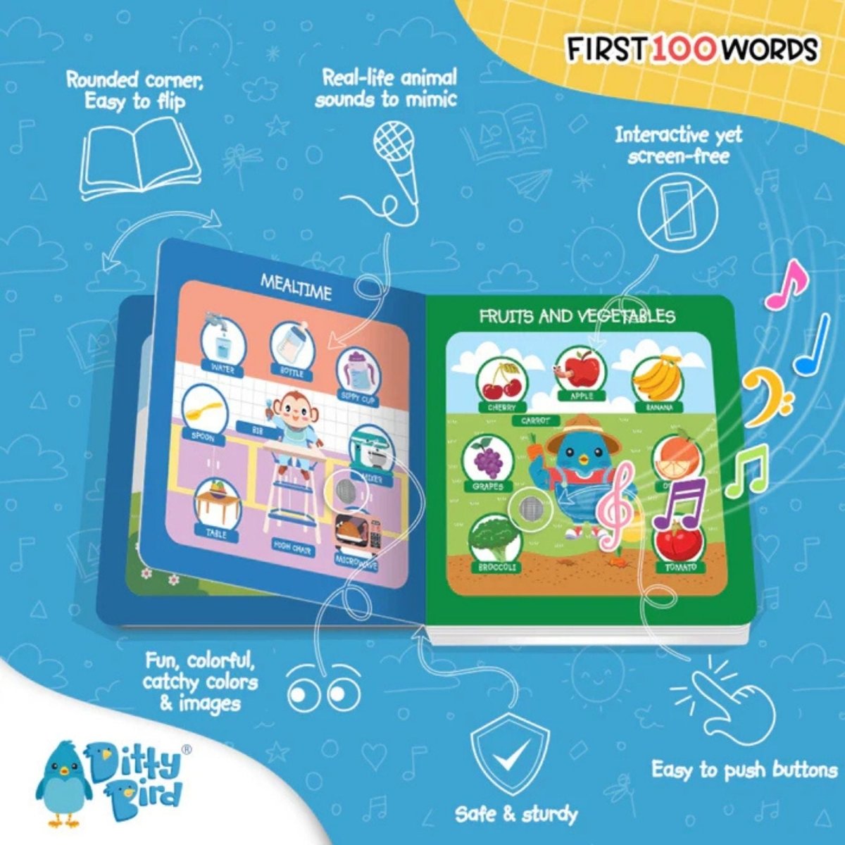 Ditty Bird First 100 Words Book - image 3