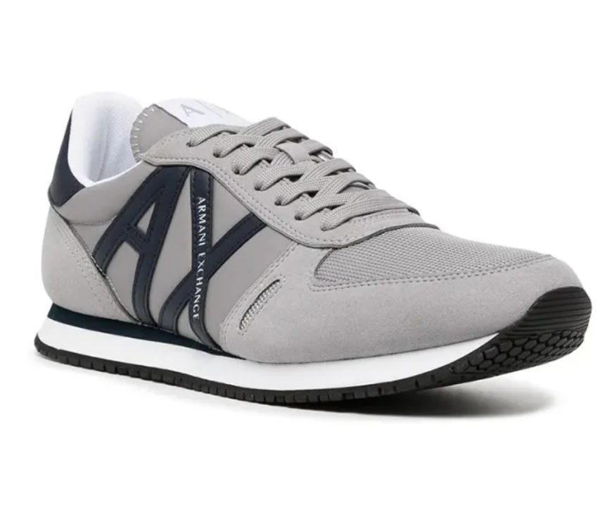 Armani Exchange Men’s Retro Suede Running Sneakers - Grey - UK 7