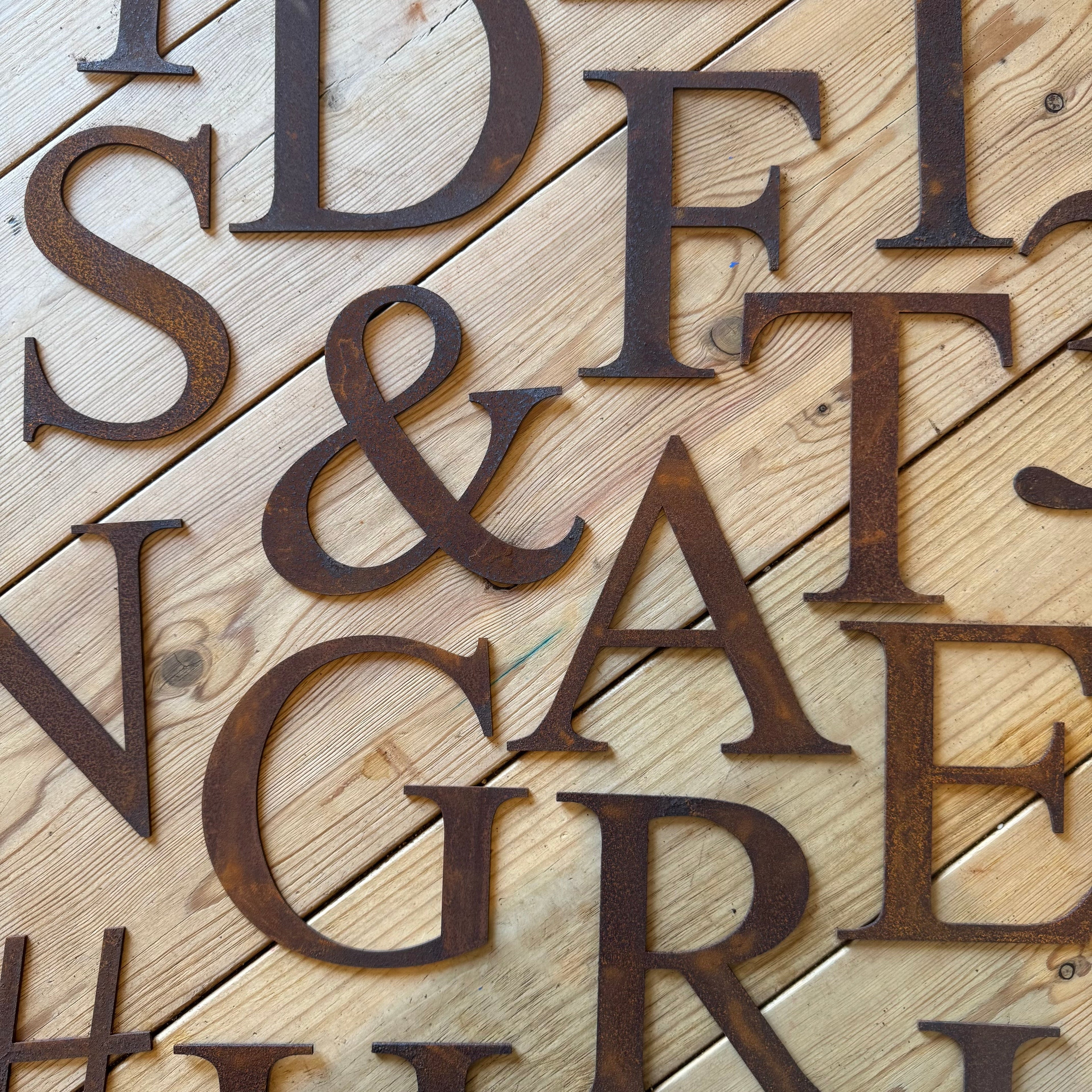 Rustic Metal Letters & Numbers | 5" or 12" Steel Signs by Rustic Warehouse