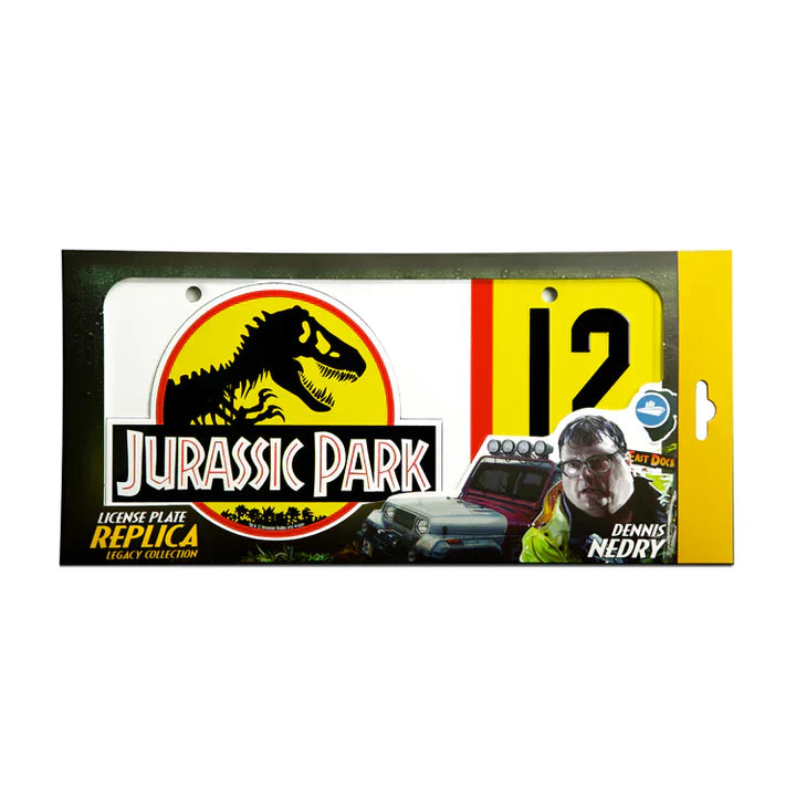 Jurassic Park Dennis Nedry License Plate – Metal Movie Replica by Snaps