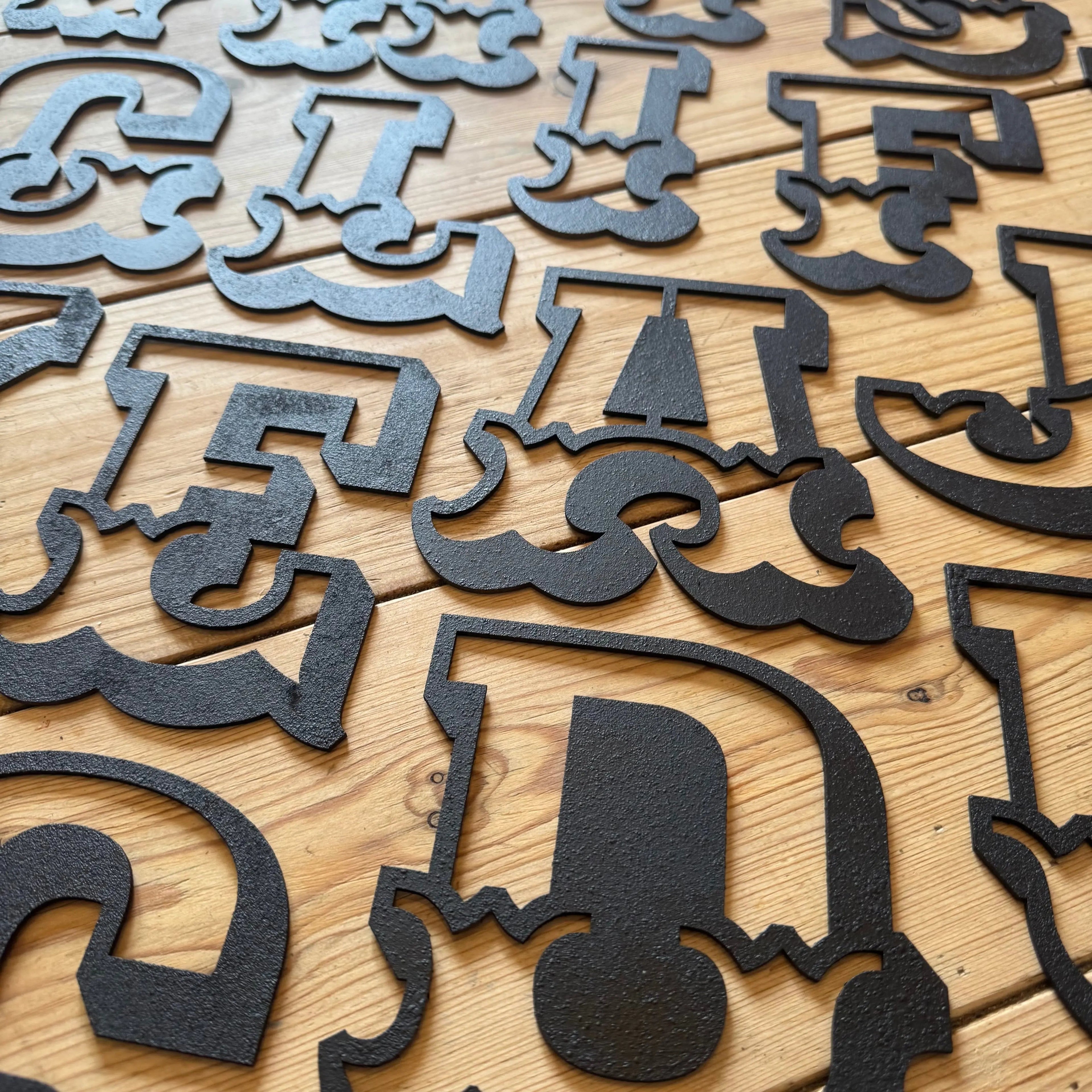 Rustic Black Metal Carnival Letters | Industrial Steel Wall Decor by RWN