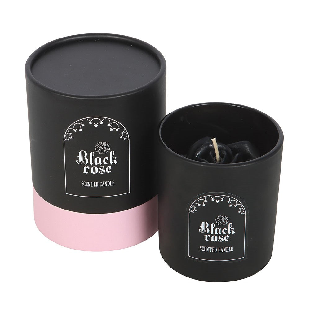 Kate's Clothing Black Rose Scented Candle – Gothic 3D Floral Decor