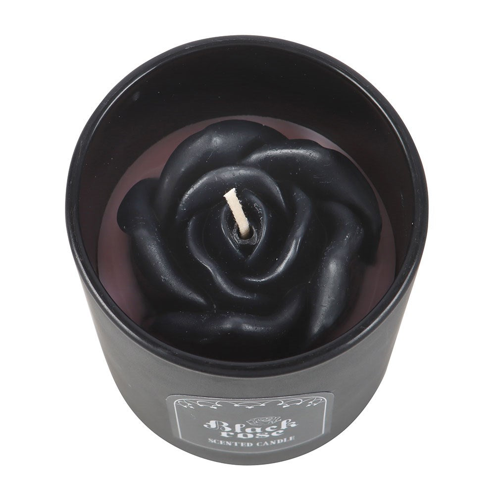 Kate's Clothing Black Rose Scented Candle – Gothic 3D Floral Decor