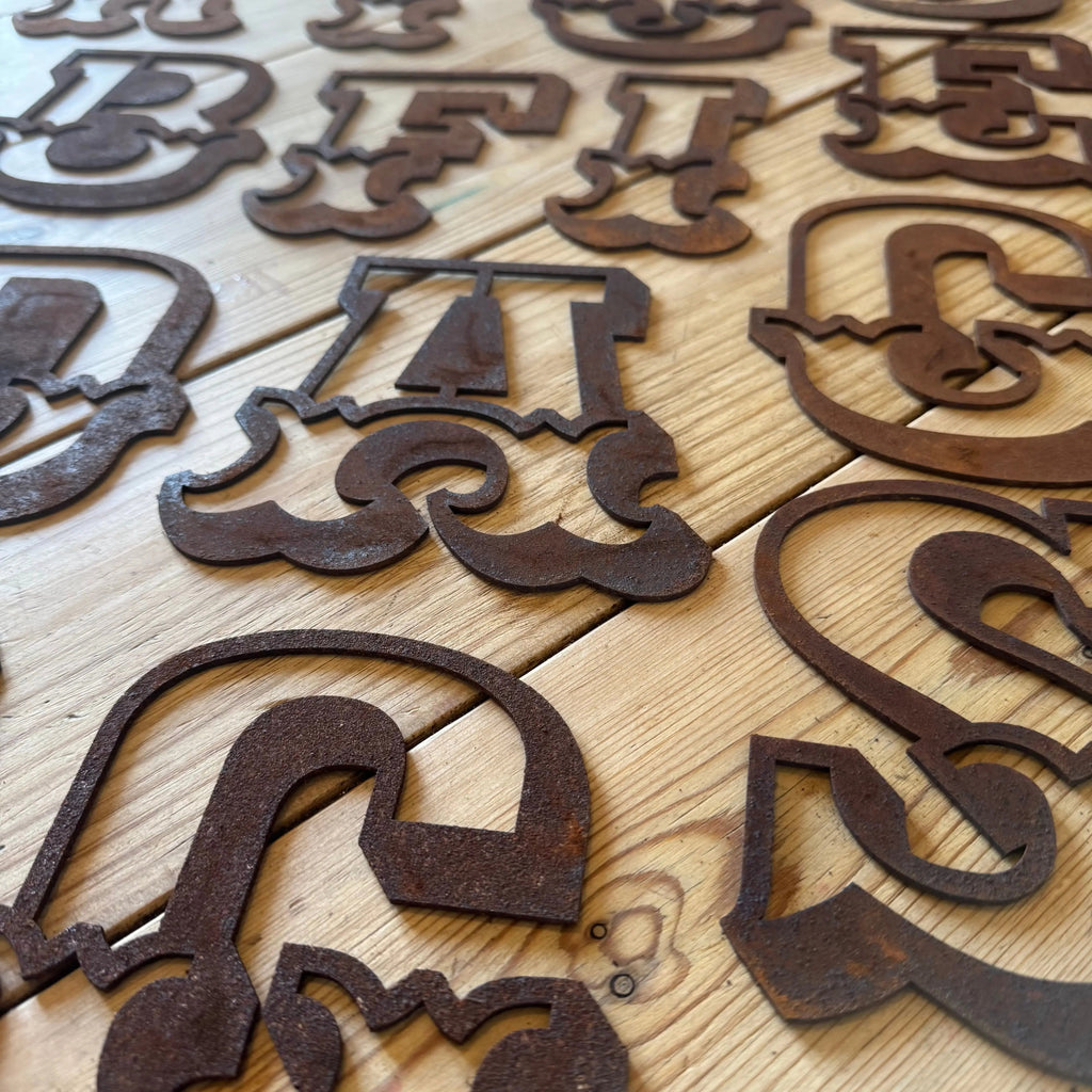 Rustic Metal Carnival Letters – 5 Inch Steel Wall Decor | Rustic Warehouse
