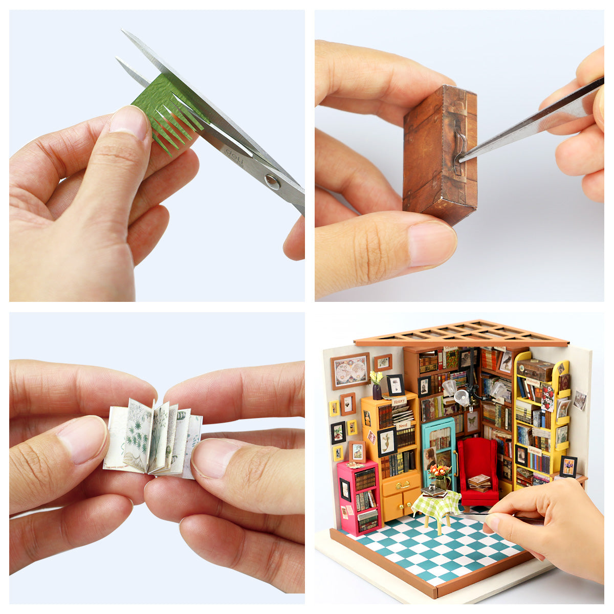 Snaps Sam’s Study 3D Wooden Puzzle - DIY Miniature Library House Kit