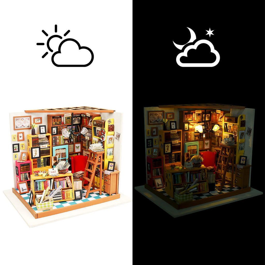 Snaps Sam’s Study 3D Wooden Puzzle - DIY Miniature Library House Kit