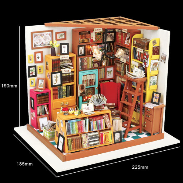 Snaps Sam’s Study 3D Wooden Puzzle - DIY Miniature Library House Kit