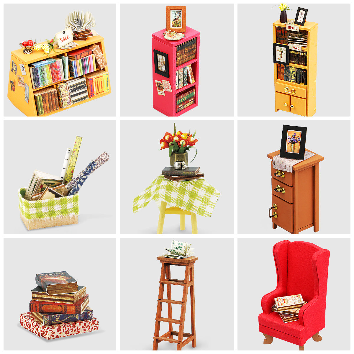 Snaps Sam’s Study 3D Wooden Puzzle - DIY Miniature Library House Kit