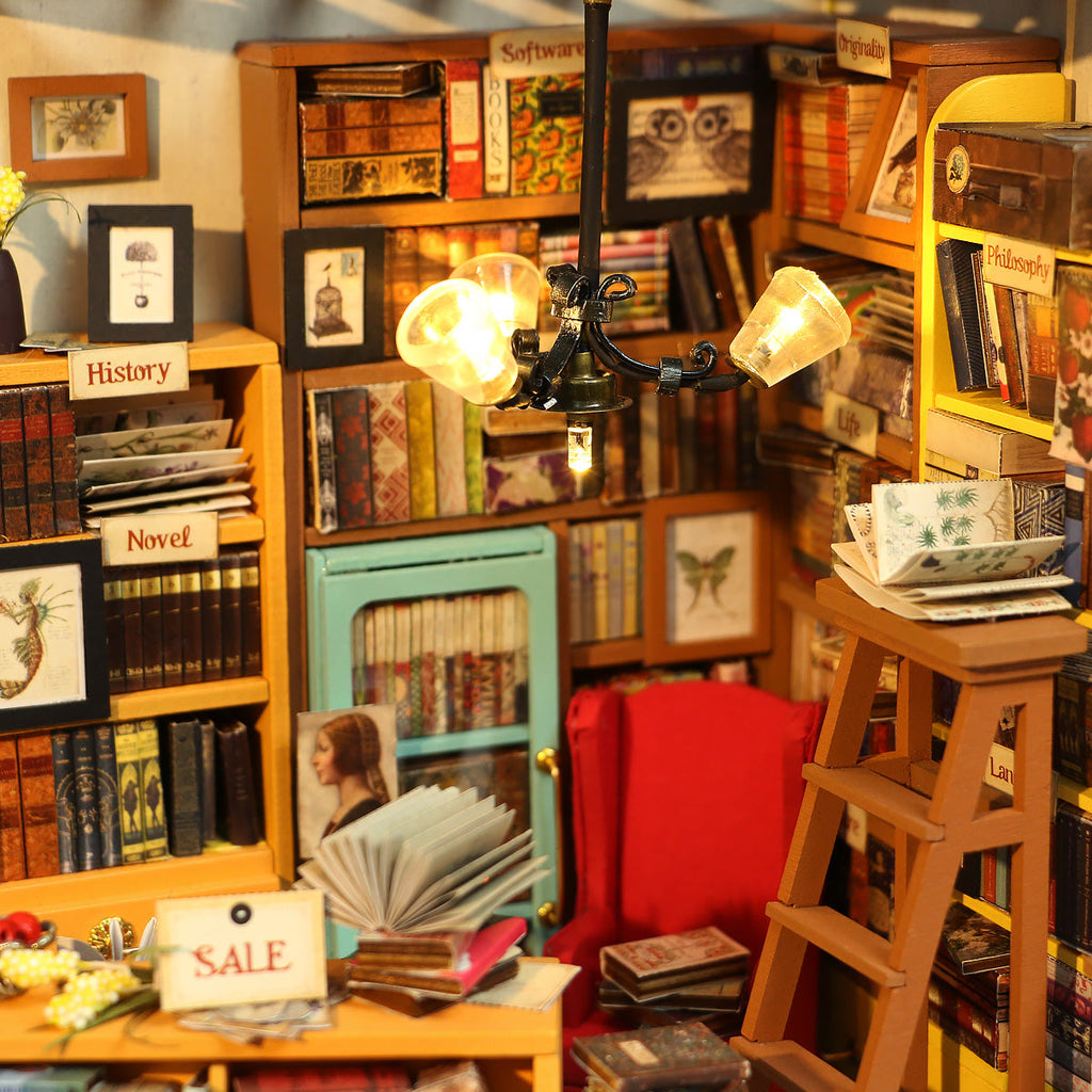 Snaps Sam’s Study 3D Wooden Puzzle - DIY Miniature Library House Kit