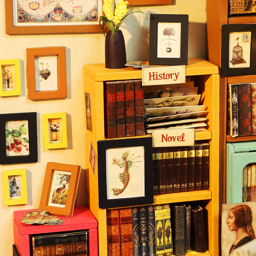 Snaps Sam’s Study 3D Wooden Puzzle - DIY Miniature Library House Kit