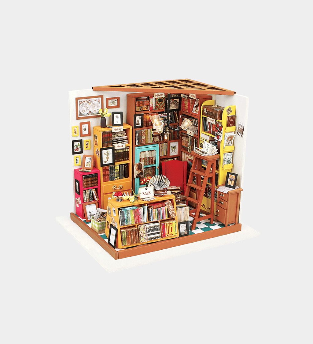 Snaps Sam’s Study 3D Wooden Puzzle - DIY Miniature Library House Kit